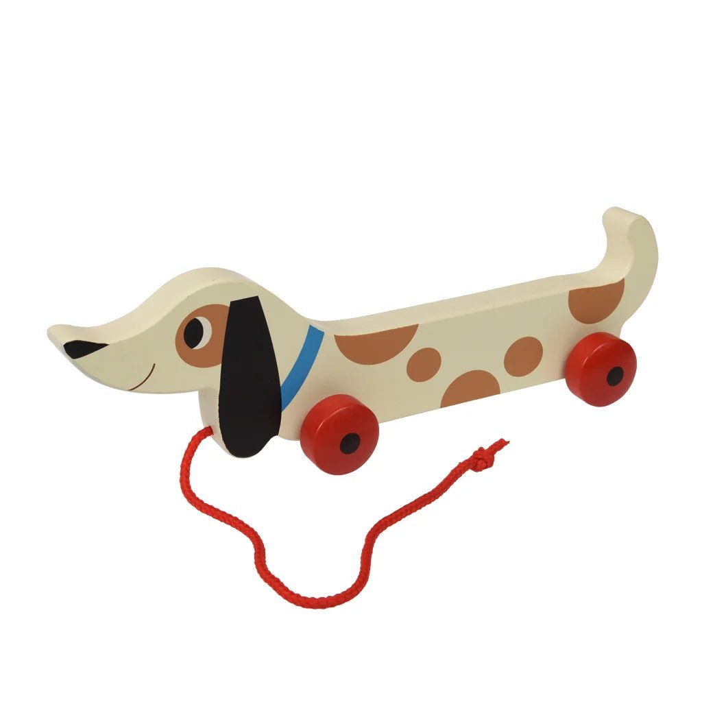 Heliotique | Rex London Charlie The Sausage Dog Wooden Pull Toy