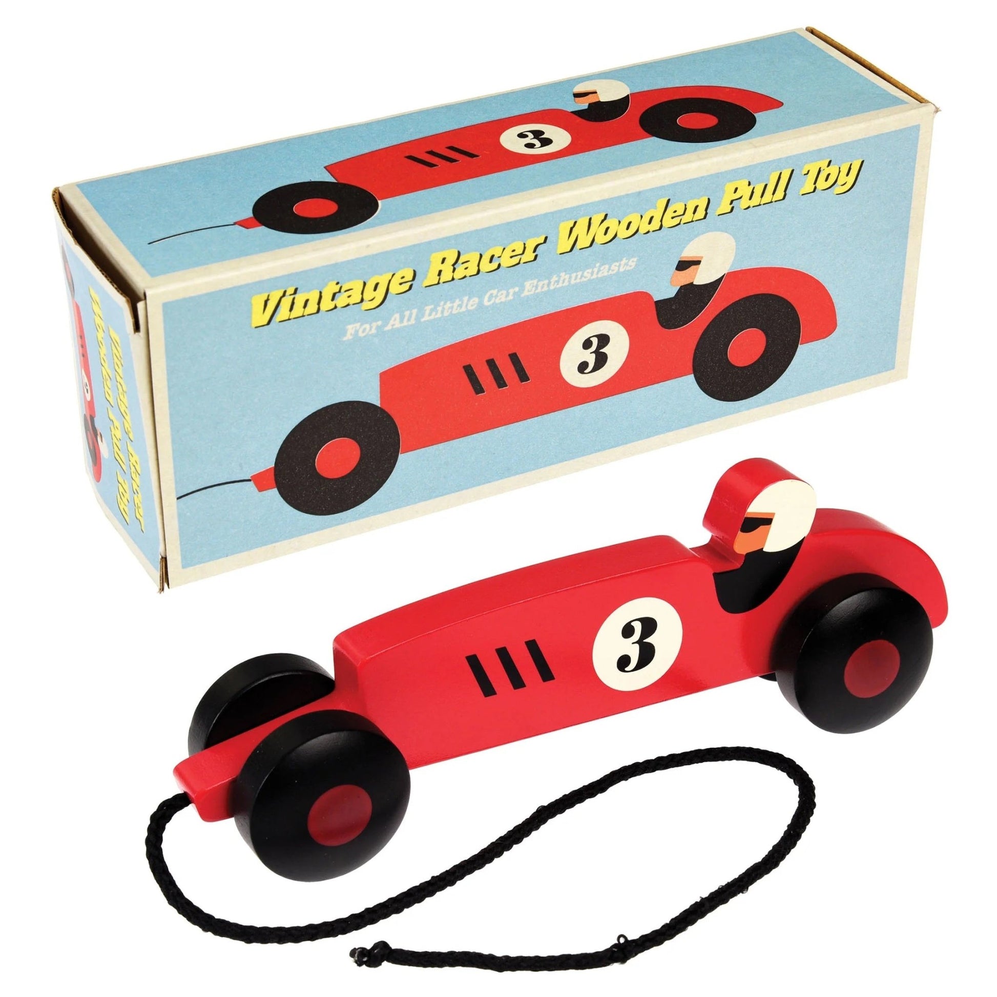 Heliotique | Rex London Vintage Racer Wooden Pull Toy