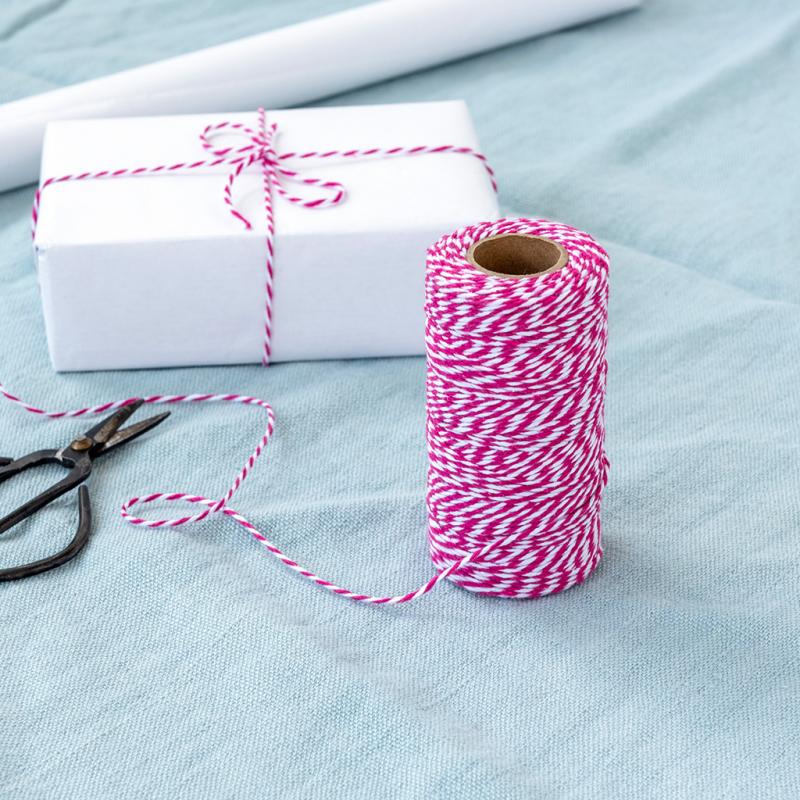 Heliotique Bakers Twine - Pink & White