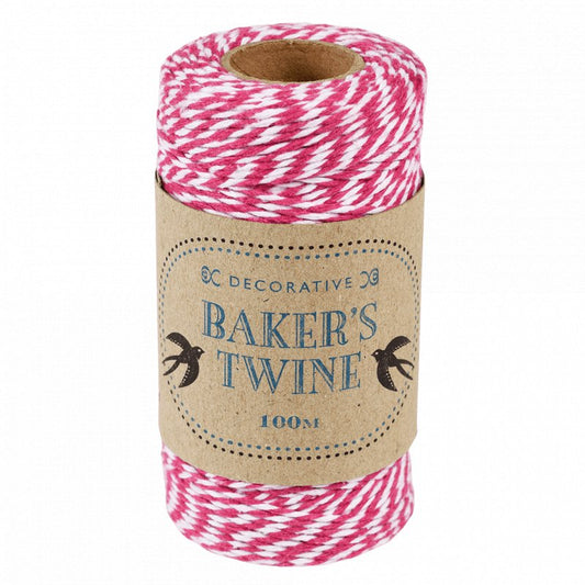 Heliotique Bakers Twine - Pink & White