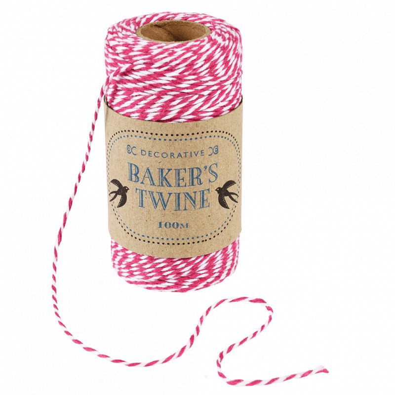 Heliotique Bakers Twine - Pink & White