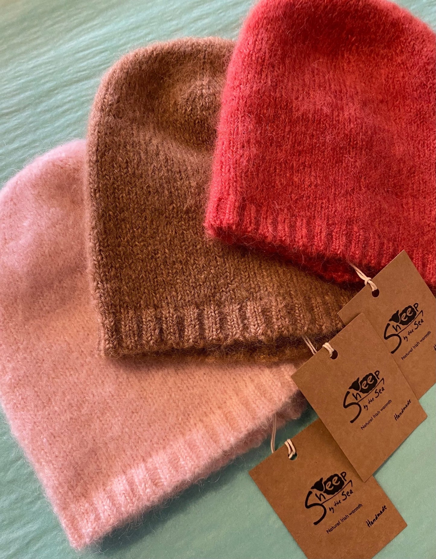 Mohair Beanie Hat - Light Pink