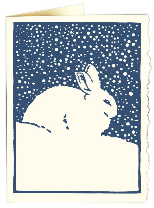 Pack of 5 Christmas Rabbit Cards by independent brand Archivist Gallery