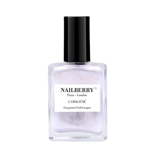 Stardust silver glitter nail polish by independent beauty brand Nailberry