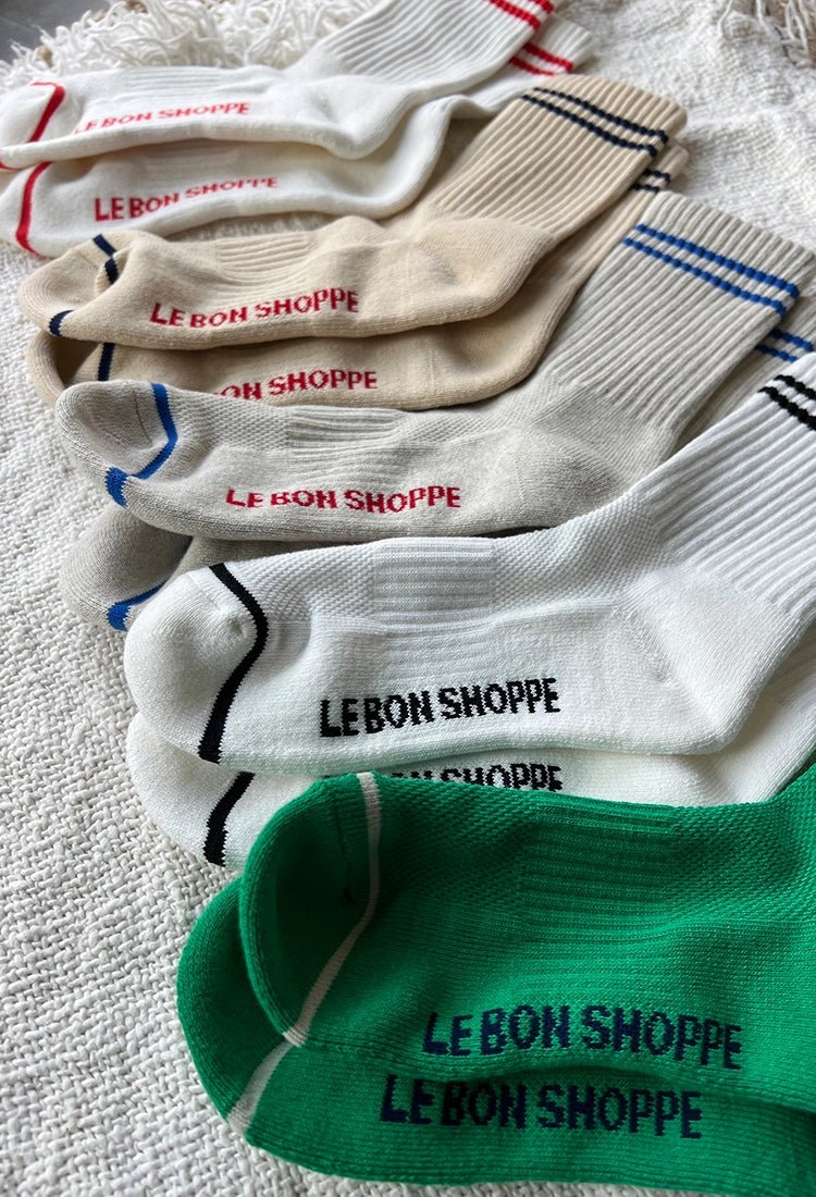Heliotique | Le Bon Shoppe Boyfriend Socks - Classic White