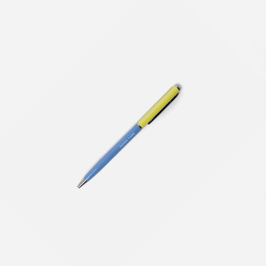 Heliotique | Papier Tigre Ballpoint Pen - Blue / Yellow