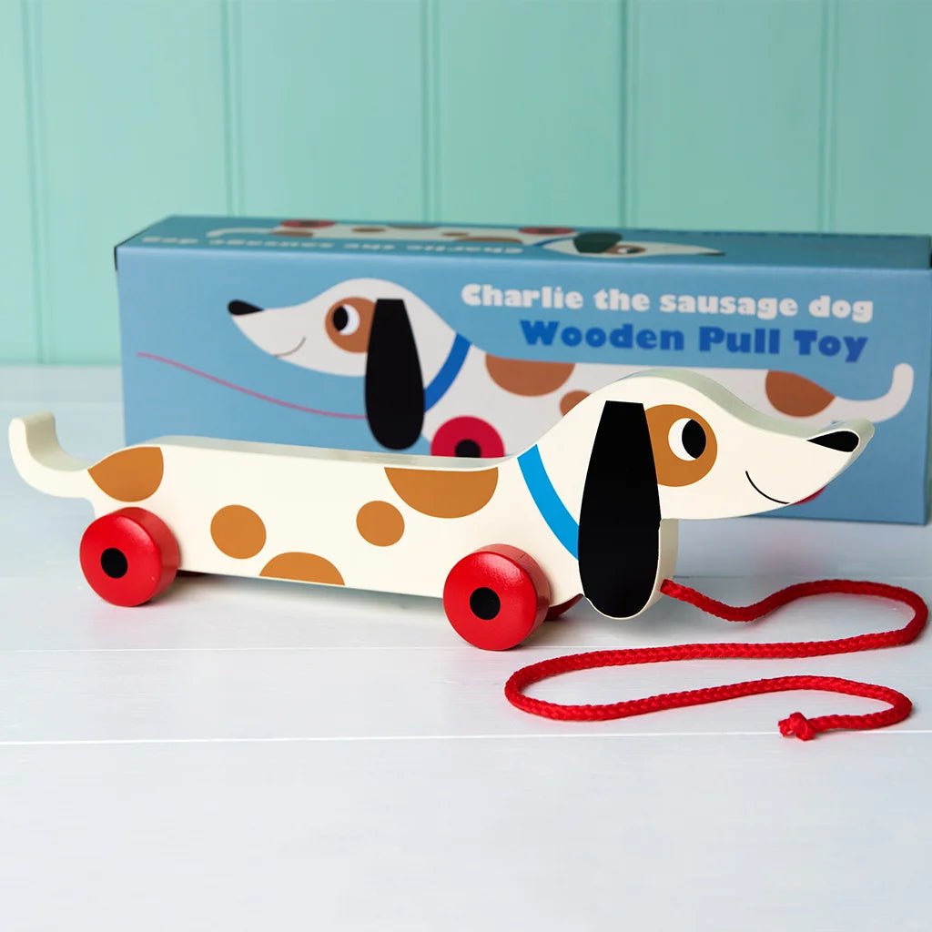 Heliotique | Rex London Charlie The Sausage Dog Wooden Pull Toy