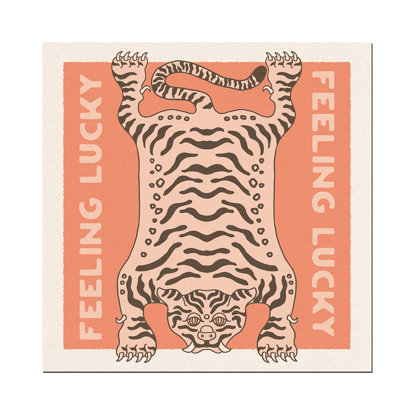 Cai & Jo | 'Feeling Lucky' Tiger Wall Print