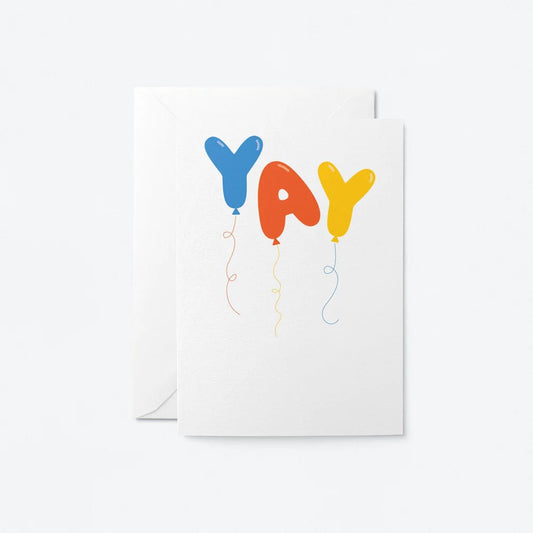 Heliotique | The Graphic Factory Yay Balloons Card
