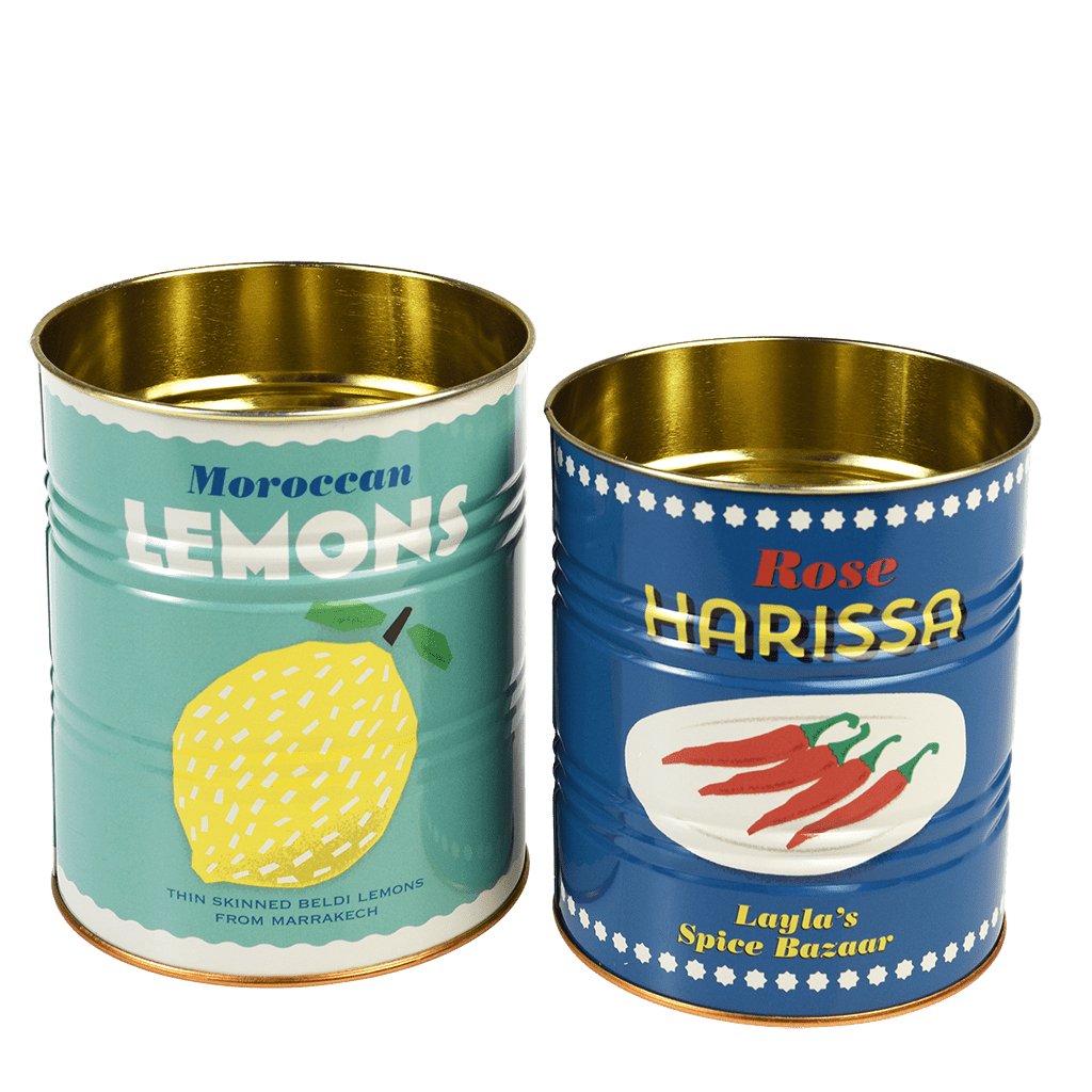 Heliotique | Rex London Lemons and Harissa Storage Tins (Set of 2)